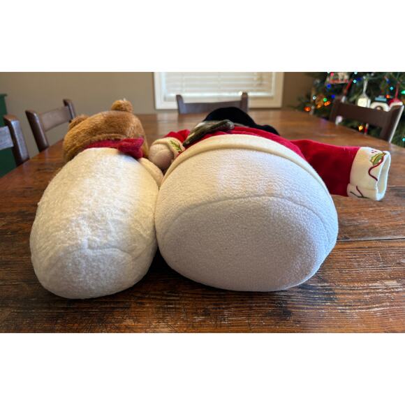 Pair of JCPenney Home Collection festive beanie bottom standing snowmen decor - Picture 7 of 10